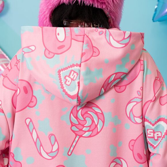 ACDC RAG - Gloomy Bear x Sophie Powers Cake Oversized Zip Up Hoodie - Picture 7 of 8